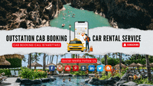 a flyer for outstation cab booking and car rental service