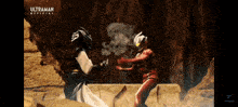 a screenshot of ultraman official showing two fighters