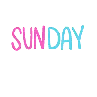 a colorful sign that says sunday funday