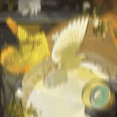 a painting of a bird flying in the sky