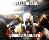 a poster for a game called dragão mage rpg with a dragon
