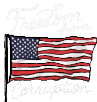 Freedom From Corruption American Flag Sticker - Freedom From Corruption American Flag America Stickers