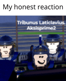 a screenshot of a video game with the words my honest reaction at the top