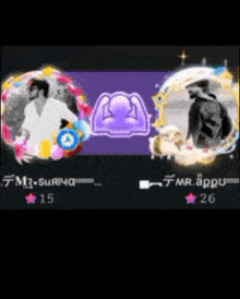 a purple circle with a person in it with the name mr.appu on it