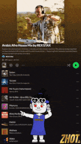 a playlist of arabic afro house mix by rex stax is shown