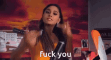 Ariana Grande Middle Finger GIF - Ariana Grande Middle Finger Workout GIFs