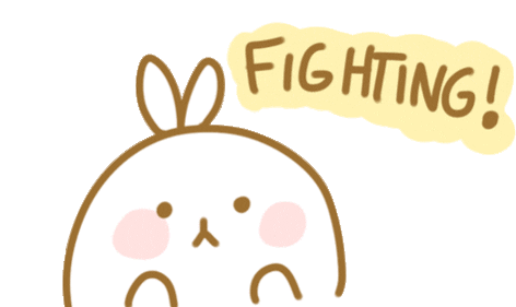 Bunny Good Luck Sticker - Bunny Good Luck Fighting Stickers