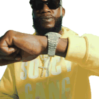 Look At My Watch Gucci Mane Sticker - Look At My Watch Gucci Mane Yeah Woah Song Stickers