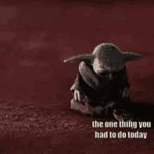 One Thing To Do Today Baby Yoda GIF