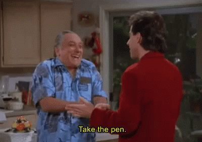 Seinfeld Take The Pen GIF - Seinfeld Take The Pen - Discover & Share GIFs