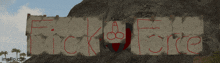 a sign on a mountain says fuck & force