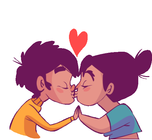 Boy And Girl Kissing Sticker - Luluand Jazz Kiss Love Stickers
