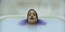 a woman is in a bathtub with the words work work work work work work written above her