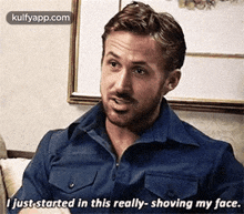 I Just Started In This Really- Shoving My Face..Gif GIF - I Just Started In This Really- Shoving My Face. Ryan Gosling Q GIFs