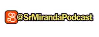 a logo for @srmirandapodcast with an orange circle