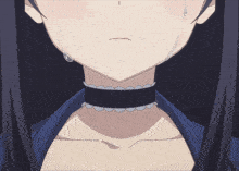 a close up of a girl 's face with tears running down her cheeks