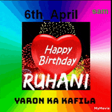 6th April Ruhani Birthday GIF - 6th April Ruhani Birthday Birthday Ruhani GIFs