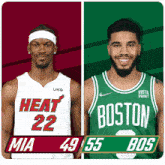 Miami Heat (49) Vs. Boston Celtics (55) Half-time Break GIF