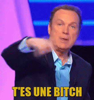 T'Es Une Bitch GIF - Julien Lepers Con Conne - Discover & Share GIFs
