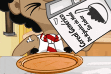 a box of cereal generic is being poured into a plate