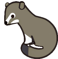 Coatimundi Raccoon Sticker