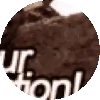 a close up of a circle with the words ur tion written on it