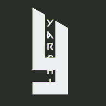 a sign that says ' y a r c ' on it with a black background