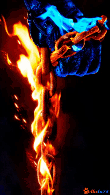 flaming chain ghost rider marvel
