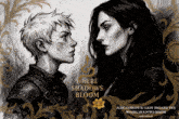 a drawing of a boy and a girl with the words where shadows bloom on the bottom