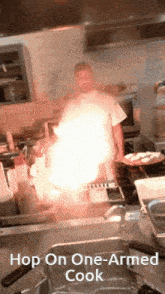 Kitchen Burning GIF - Kitchen Burning One-armed Cook GIFs