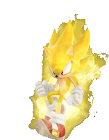 a sonic the hedgehog cartoon character with a yellow mane