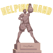 helping hand greg dailey statue greg dailey statue newspaper delivery guy