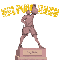 Helping Hand Greg Dailey Sticker - Helping Hand Greg Dailey Statue Stickers