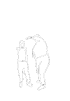a black and white drawing of a man and a woman standing under a heart