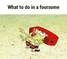 Sponge Bob Pointing GIF - Sponge Bob Pointing What To Do In A Foursome GIFs