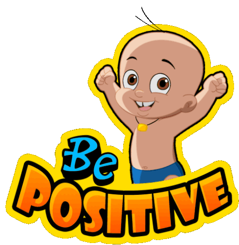 Be Positive Raju Sticker - Be Positive Raju Chhota Bheem Stickers