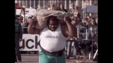 Grizzly Sack Race Running GIF