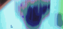 a blue background with the letters l and e visible