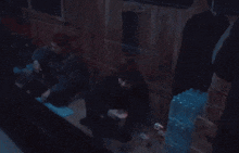 a blurry picture of a person holding a gun