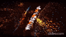 a computer generated image of a fire explosion