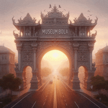 a very ornate archway with the words museum bola on it