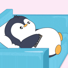 Lying On The Couch Pudgy Penguins GIF