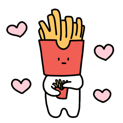 Chips French Fries Sticker - Chips French Fries Fries Stickers