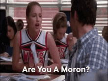 Glee Quinn Fabray GIF - Glee Quinn Fabray Are You A Moron GIFs