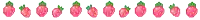 a row of pink flowers with green stems on a white background .