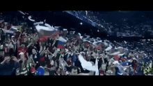 фанаты стадион флаг росси чемпионат футбол гол GIF - World Cup Russian Flag Russia GIFs