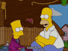 Homer Simpson Bart Simpson GIF - Homer Simpson Bart Simpson Exactly GIFs