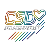 a logo for csd delmenhorst with a heart