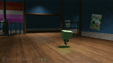 a video of a green cube with the name profession_jake written on the bottom