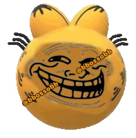 Garfield Troll Sticker - Garfield Troll Bbossobb Stickers